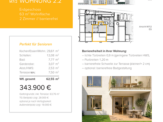 Neubau WHG 2.2 - M7/2 - Erdgeschoss - 63m²