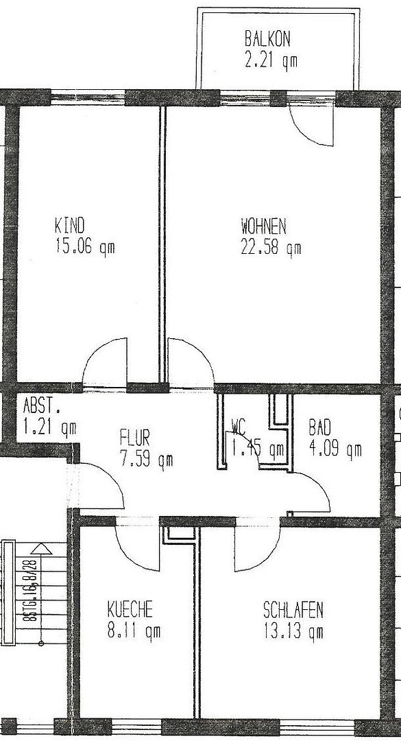 Lichtdurchflutete Dreizimmerwohnung in ruhiger Lage beim Badeniaplatz von Privat – Friedrich-Weick-Str. 18, 76189 Karlsruhe(Oberreut) – Vorschaubild 24