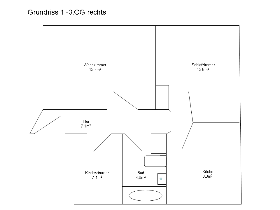 Nichtraucher-Wohnung! sonnige 2,5 Raum mit Wanne 2. OG - keine WG – Stollbergstraße, 99086 Erfurt(Ilversgehofen/Rieth) – Vorschaubild 9