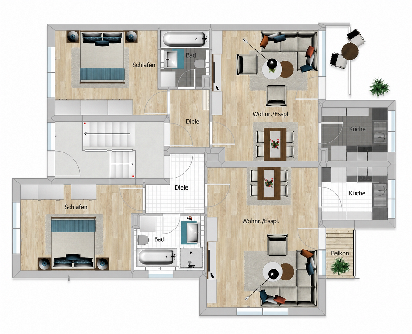 Sonnige 2-Zimmer-Wohnung vor Freiburg | Südwest-Balkon | Tageslichtbad | sofort bezugsfrei – 79232 March(Holzhausen) – Vorschaubild 10