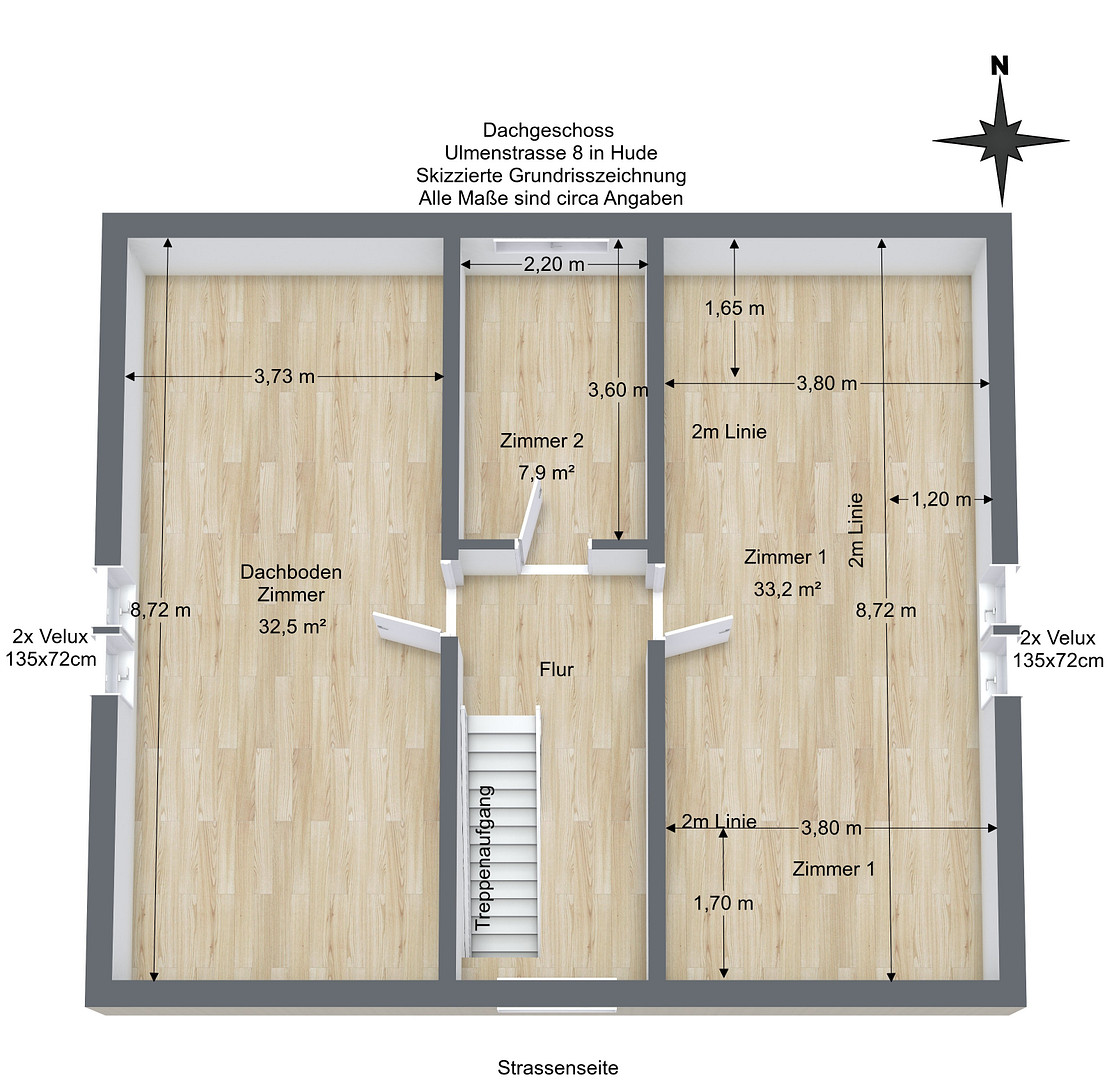 Mehrfamilien Haus in Hude / 2 Wohnungen mit 75m² und 114m² - ohne Makler – Ulmenstr. 8, 27798 Hude(Hude (Oldenburg)) – Vorschaubild 27
