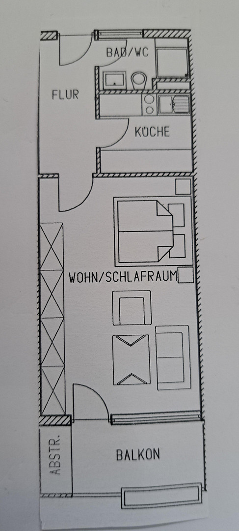 Esslingen großes 1 Zi-Komfort-Apartm., 40qm, voll möbliert, Balkon, PKW-Stellpl., ready to use – Schurwaldstr. 4, 73734 Esslingen(Berkheim) – Vorschaubild 2