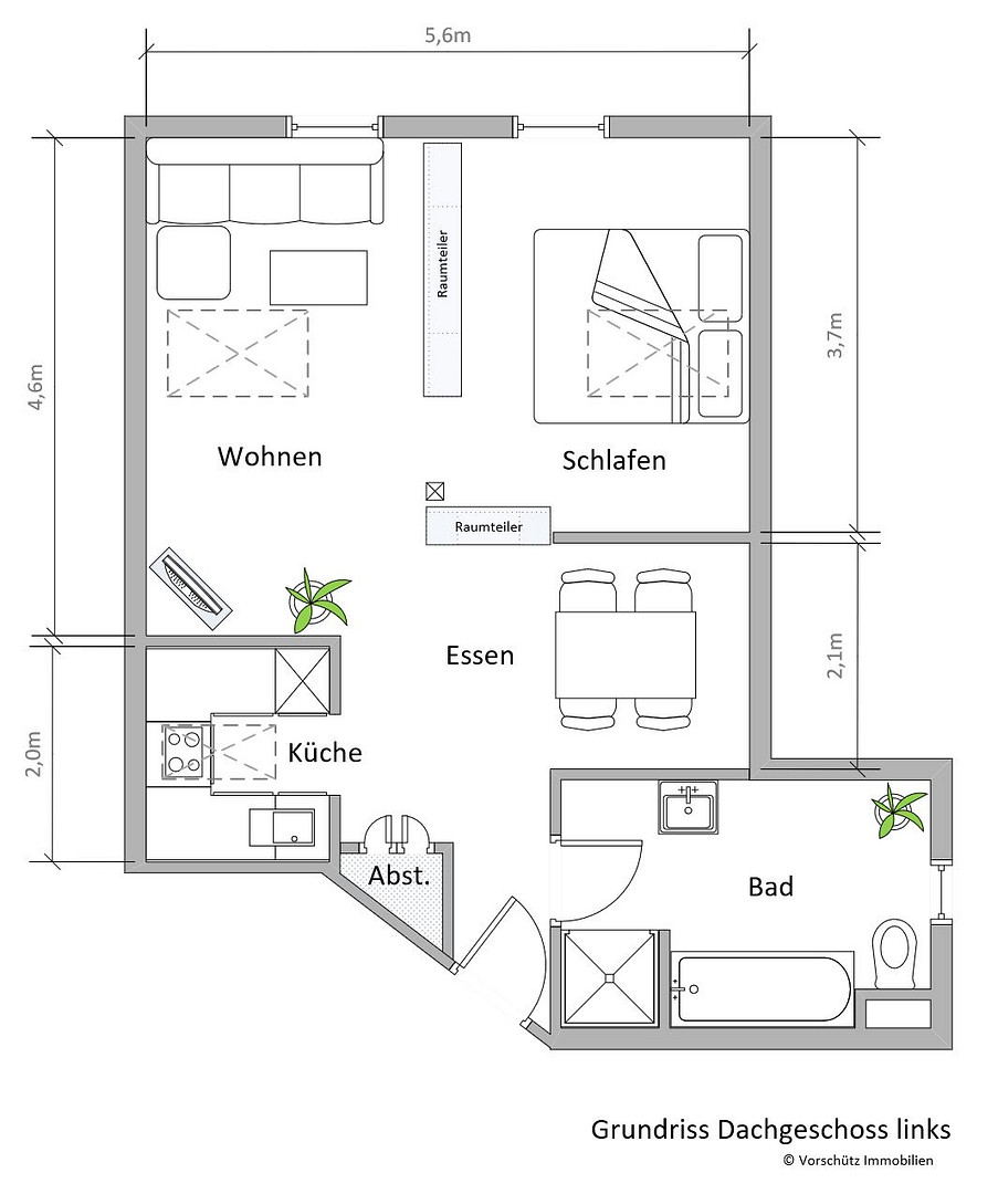 Helle City Wohnung => 5 min Jahnplatz via Bahn – Herforder Straße 209, 33609 Bielefeld – Vorschaubild 12