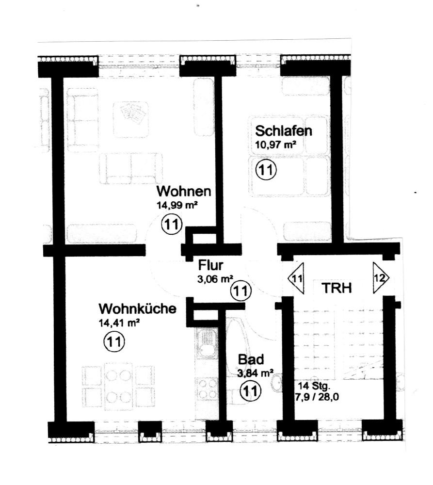 LA SCHÖNBRUNN: sehr schöne und helle 2 ZKB mit Wohnküche u. EBK – 84036 Landshut – Vorschaubild 12