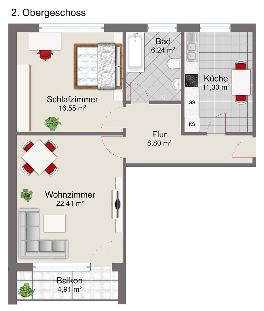 Renovierte 2-Zimmer Wohnung in ruhiger und zentraler Lage – Bremerhaven(Goethestraße) – Vorschaubild 10