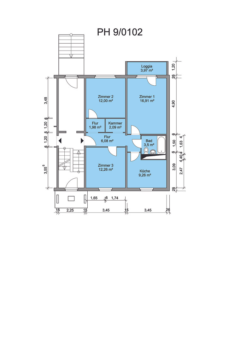 Frisch renovierte und helle 3-Zi. Whg. mit Balkon in Walddrehna – Pilzheide 11, 15926 Walddrehna – Vorschaubild 9