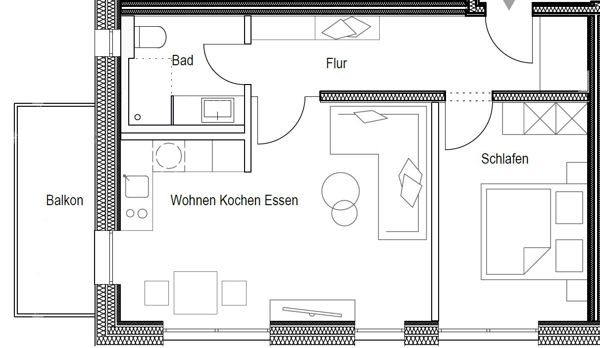 NEUBAU Effizienzhaus 40 - hochwertige 2-Zimmer Wohnung mit Balkon & Domblick in Regensburg-Steinweg – Alte Nürnberger Straße 57, 93059 Regensburg(Steinweg-Pfaffenstein) – Vorschaubild 7