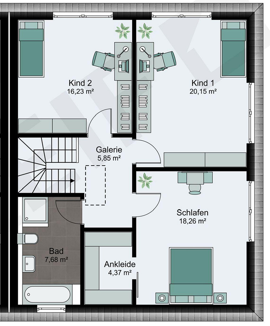 Modernes KFW40-Familienhaus mit Südgarten & Einbauküche – bezugsfertig ab Sep 2026 – Hurlacher str 28a, 86853 Langerringen – Vorschaubild 27