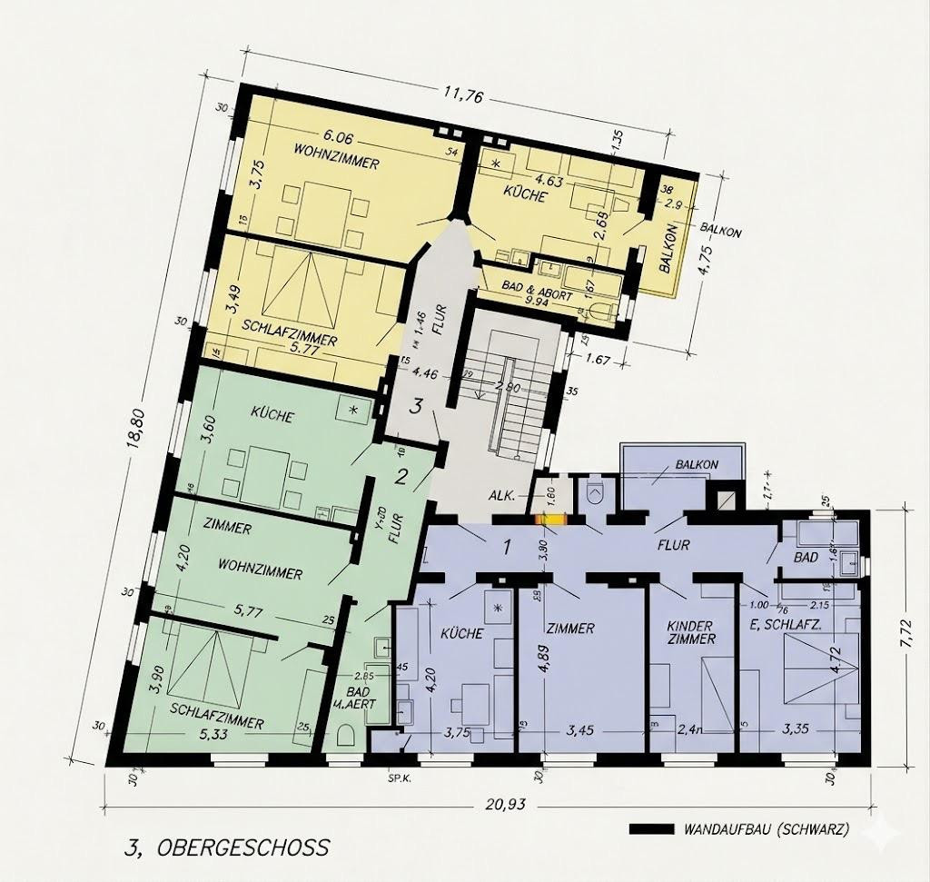 Gute gelegene, großzügige Wohnung im 3. OG – Haydnstr 22, 44147 Dortmund(Mitte) – Vorschaubild 9