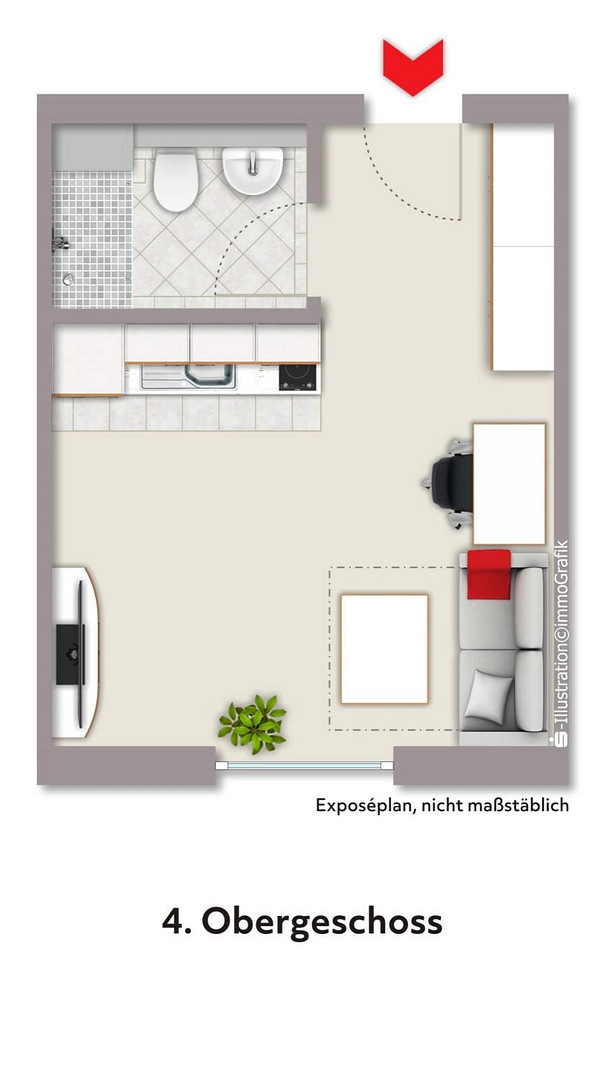 Exklusive möblierte 1-Zimmer Wohnung direkt in der Innenstadt – Wilhelmstraße 74, 38100 Braunschweig – Vorschaubild 5