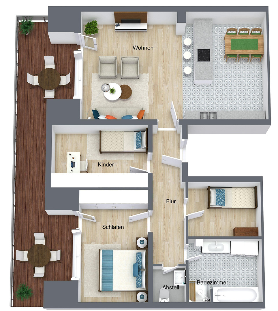 Modern, stilvolles Penthouse  mit guter Anbindung an die Münchner Innenstadt und Augsburg – Olching bei München(Neu-Esting) – Vorschaubild 12