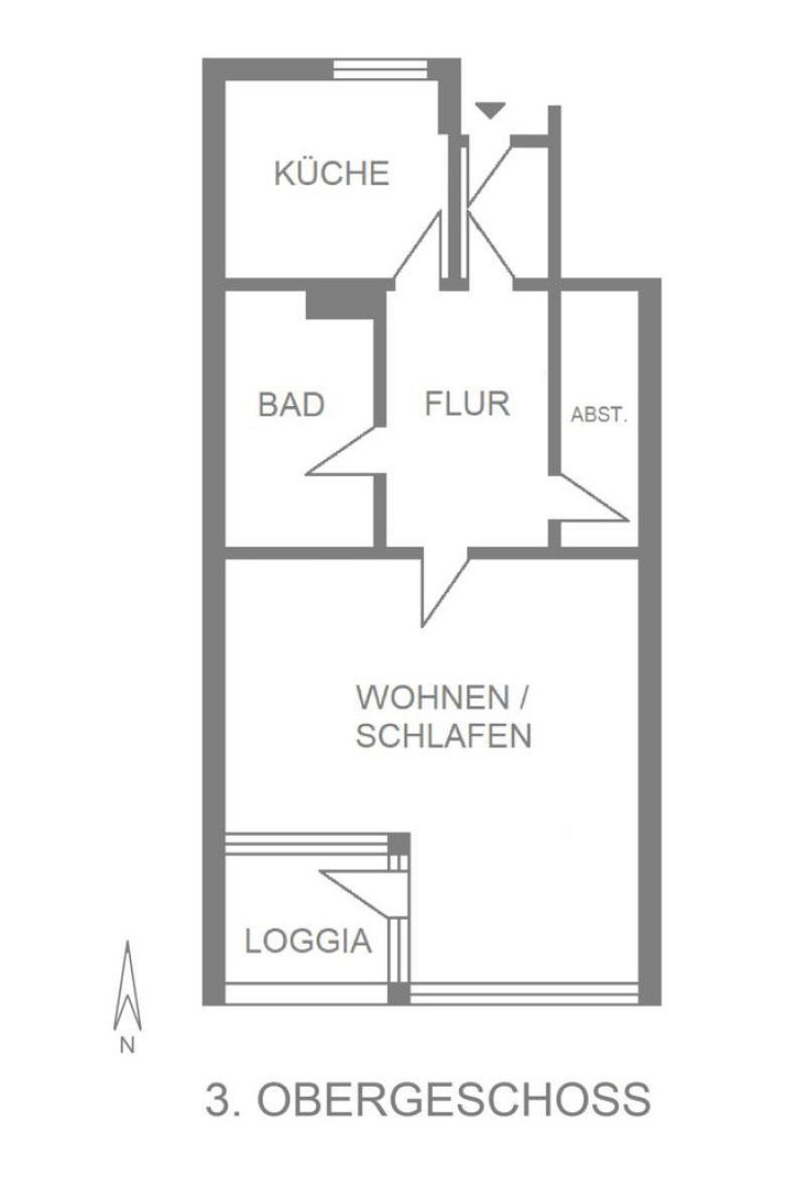 SCHÖNE 1,5 ZKB WOHNUNG MIT EINBAUKÜCHE UND BALKON IN EINEM GEPFLEGTEN HAUS – Dresdener Ring 11, 38444 Wolfsburg – Vorschaubild 12