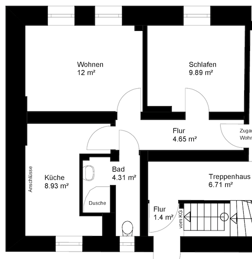 Moderne 2-Zimmer Wohnung im kernsanierten Mehrfamilienhaus – Zoppoter Straße 10, 27576 Bremerhaven(Klushof) – Vorschaubild 7