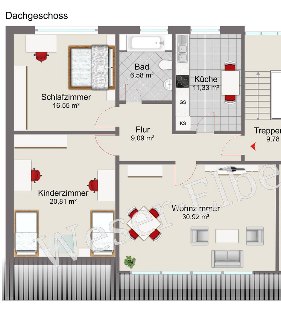 Renovierte 3-Zimmer Wohnung in ruhiger und zentraler Lage – Bremerhaven(Goethestraße) – Vorschaubild 11