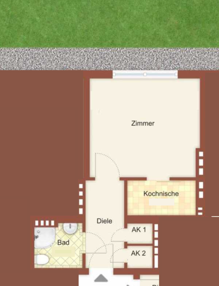Helles, ruhiges 1-Zimmer-Apartment mit Gartenblick Hochparterre – ab 01.09. bezugsfrei – Aachen – Vorschaubild 5