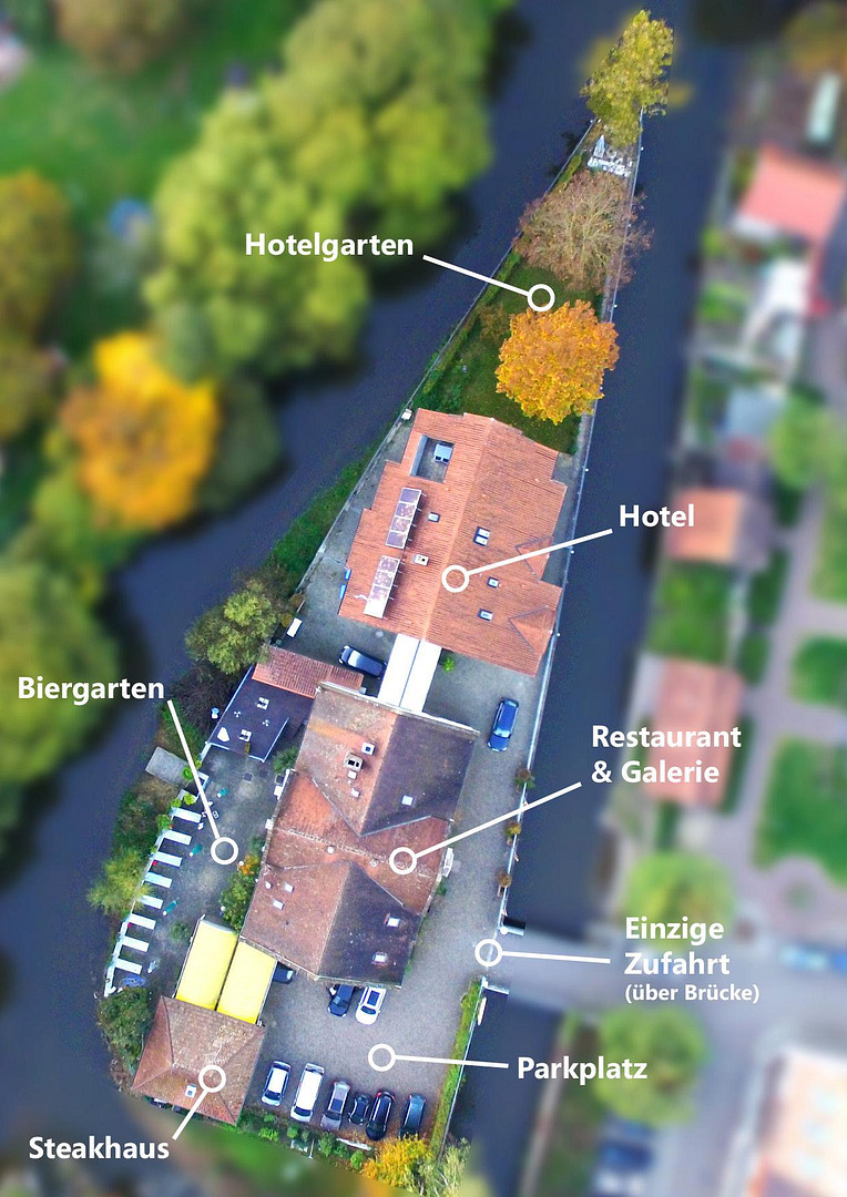Provisionsfrei: Traumhaftes Inselgrundstück (2.132 qm) mit 3 Gebäuden (1.045 qm) - Nähe Europapark – Mühleinsel 1, 79341 Kenzingen – Vorschaubild 3