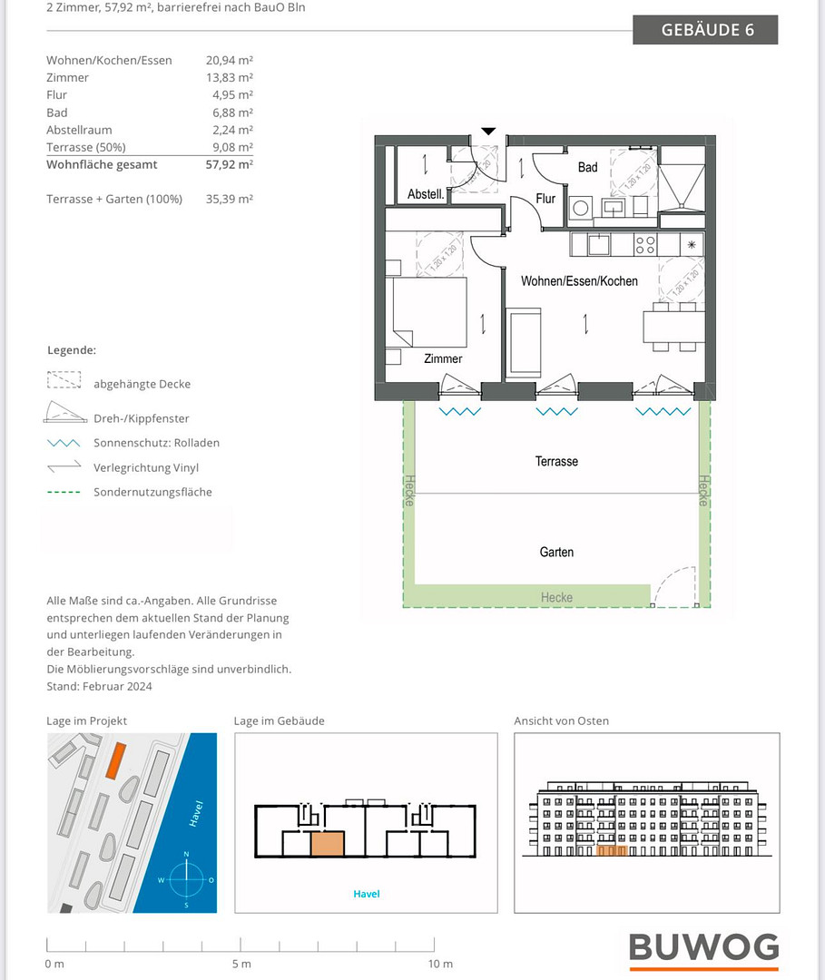 Exklusive, neuwertige 2-Zimmer-Wohnung mit garten und Einbauküche in Berlin – Parkstraße 28, 13585 Spandau(Hakenfelde) – Vorschaubild 19