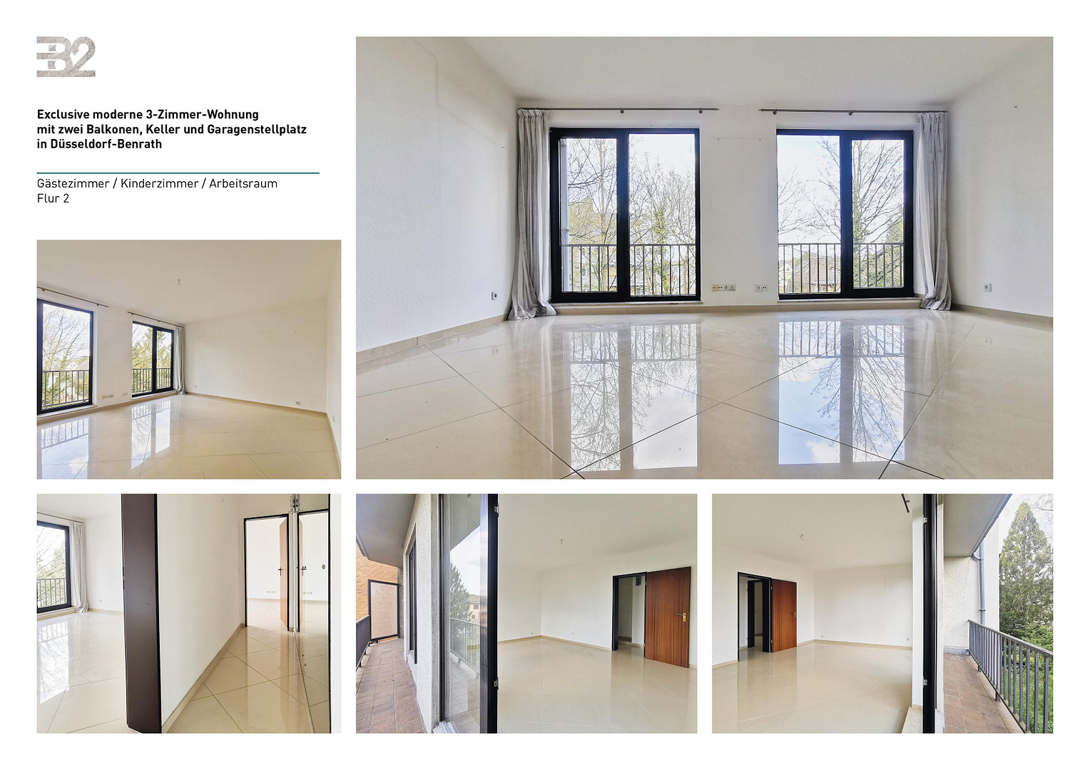Moderne 3-Zimmer-Wohnung mit zwei Balkonen, Keller und Garagenstellplatz in Düsseldorf-Benrath – 40597 Düsseldorf Benrath(Benrath) – Vorschaubild 13