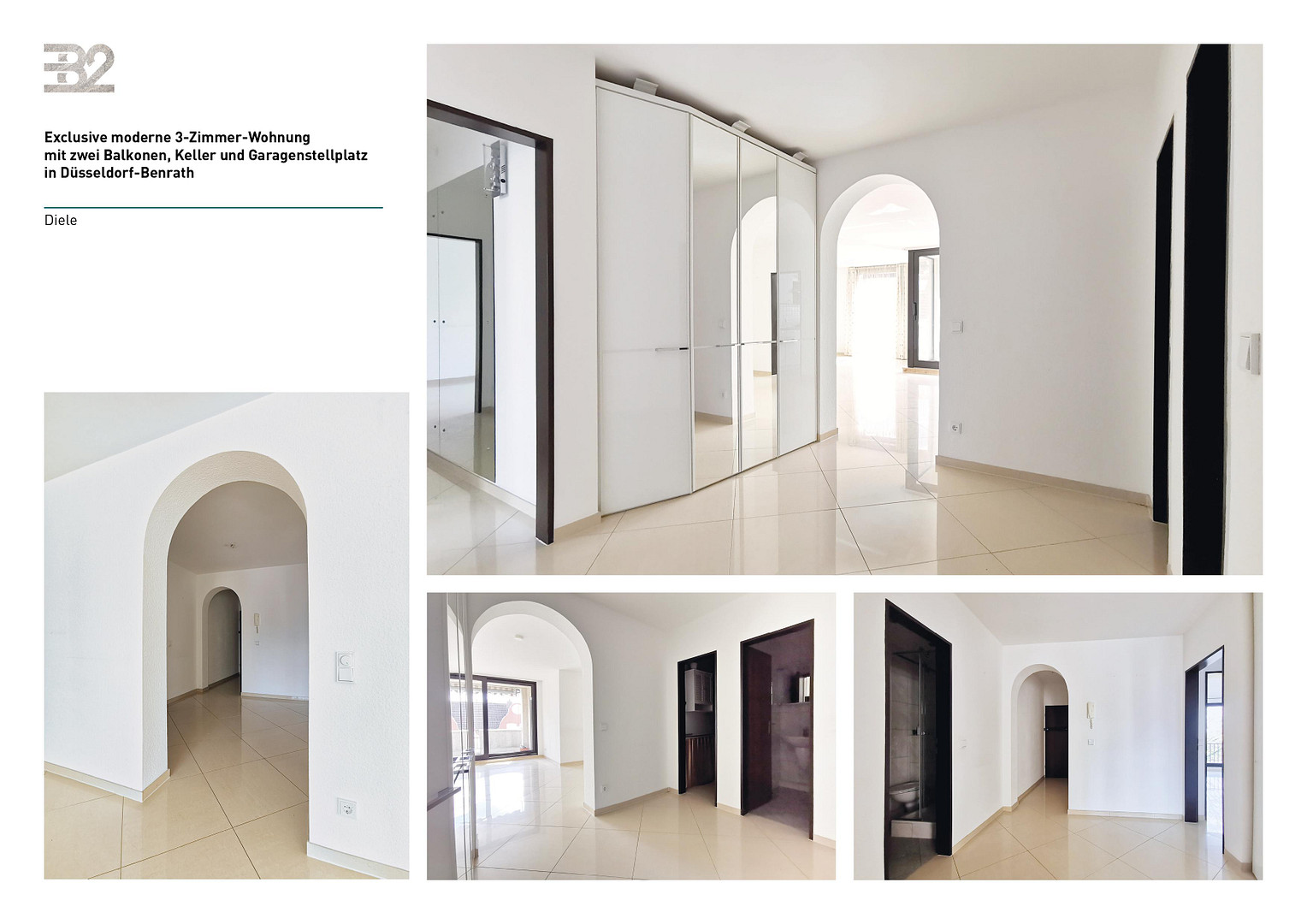 Moderne 3-Zimmer-Wohnung mit zwei Balkonen, Keller und Garagenstellplatz in Düsseldorf-Benrath – 40597 Düsseldorf Benrath(Benrath) – Vorschaubild 8