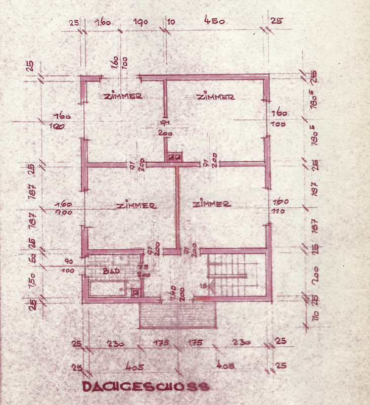 Grundriss DG (vor Anbau 1972)