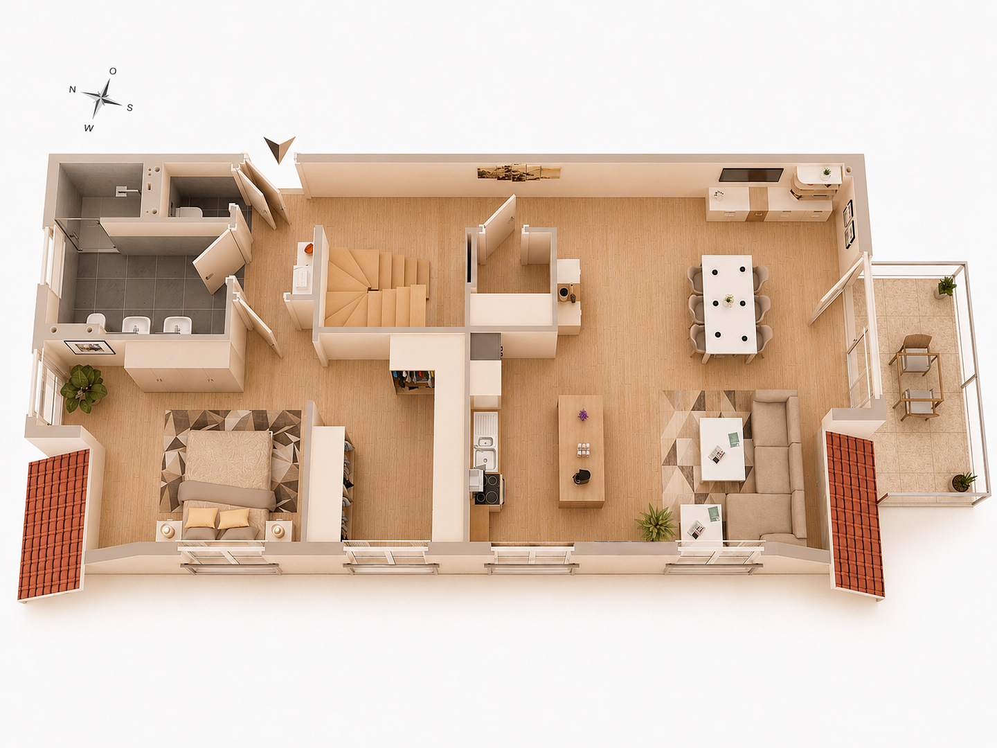 Familienfreundliche 5,5-Zi.-Maisonette in Ergenzingen – Balkon, TG-Stellplatz, ruhige Lage – Gäustraße 24, 72108 Rottenburg(Ergenzingen) – Vorschaubild 2