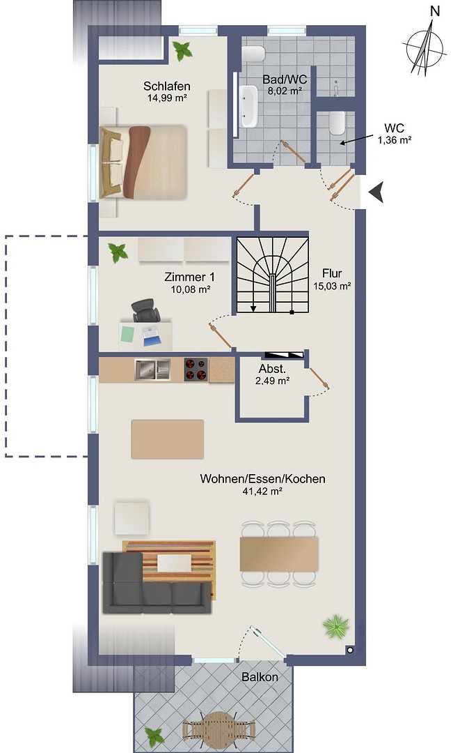 Familienfreundliche 5,5-Zi.-Maisonette in Ergenzingen – Balkon, TG-Stellplatz, ruhige Lage – Gäustraße 24, 72108 Rottenburg(Ergenzingen) – Vorschaubild 16