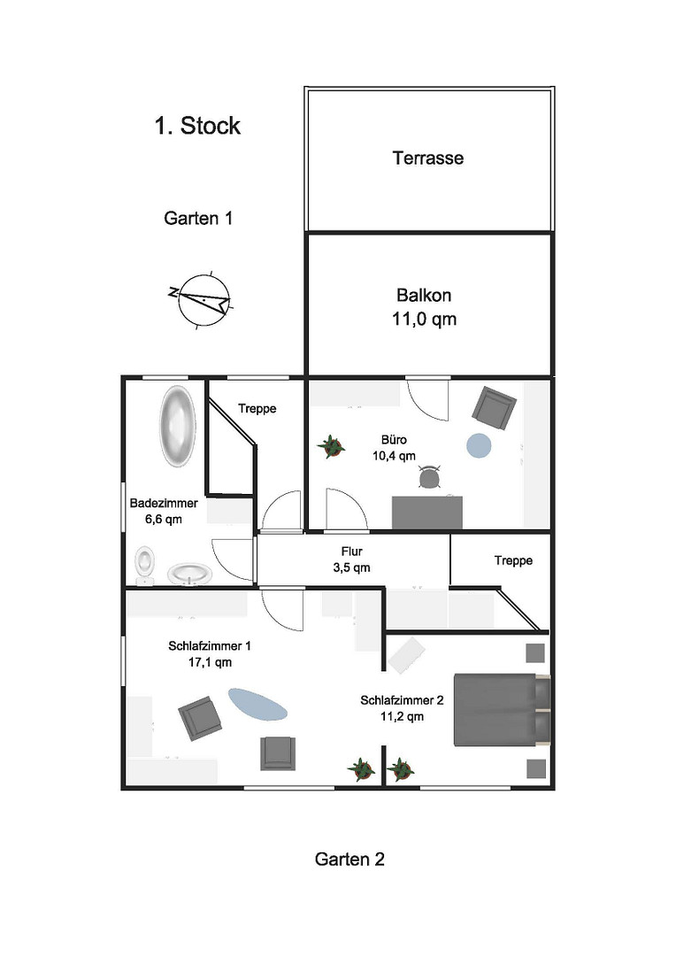 Zentrumsnahes Familienparadies mitten im Grünen – Augsburg(Firnhaberau) – Vorschaubild 37