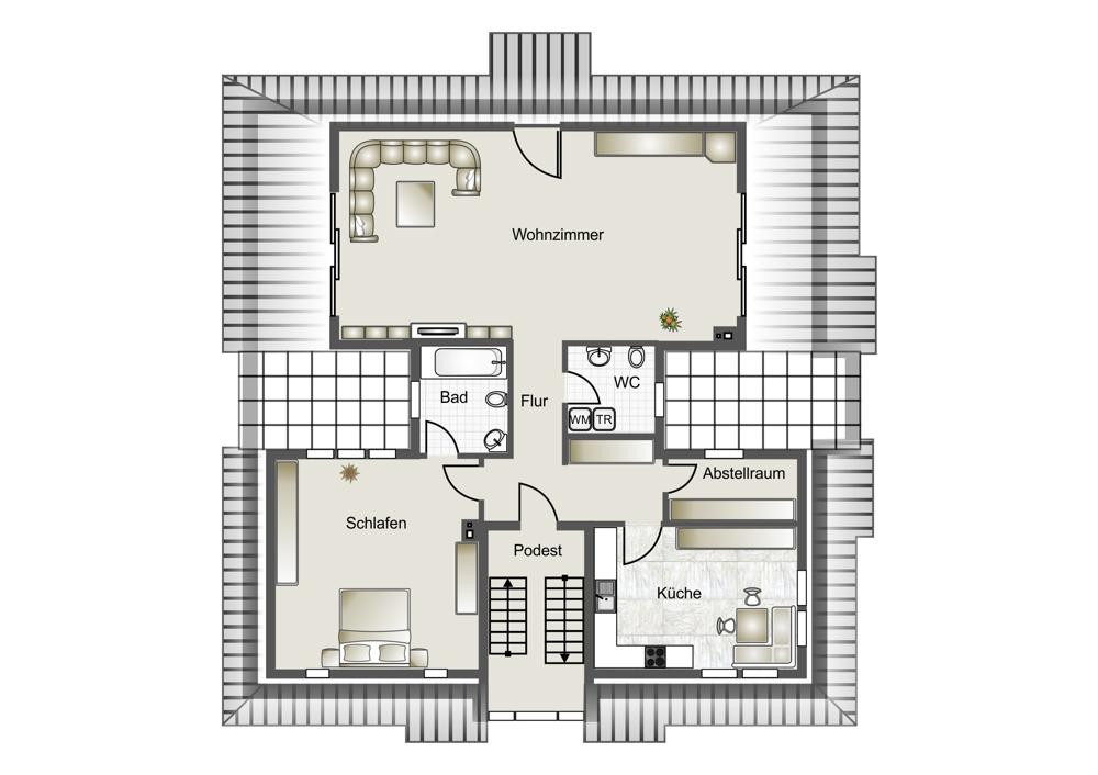 1A Kapitalanlage in Düsseldorf Haus+Penthouse – Düsseldorf(Rath) – Vorschaubild 32