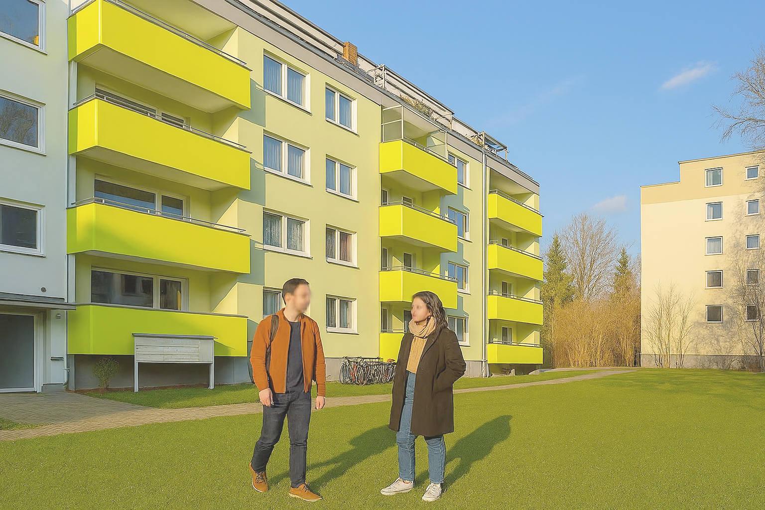Helle möblierte 2-Zimmer-Wohnung mit Einbauküche in Karlsfeld