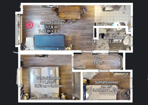 Voll möbliertes 2 1/2 Zimmer Apartment mit Balkon und High-Speed-Internet – Hannover(Mittelfeld) – Vorschaubild 21