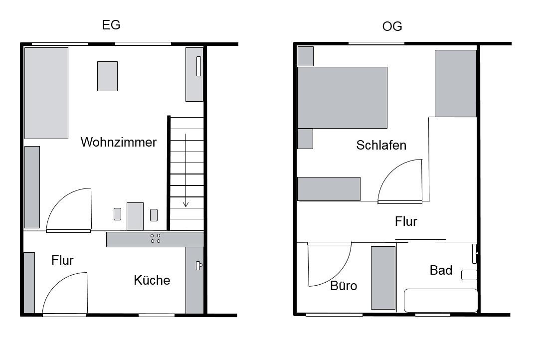 Möblierte komfortable 2,5 Zi. Wohnung EG “zentral und doch ruhig“ – Braunschweig(Rühme) – Vorschaubild 9