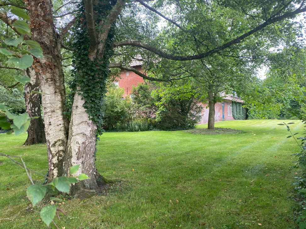 Seitenansicht des Hauses