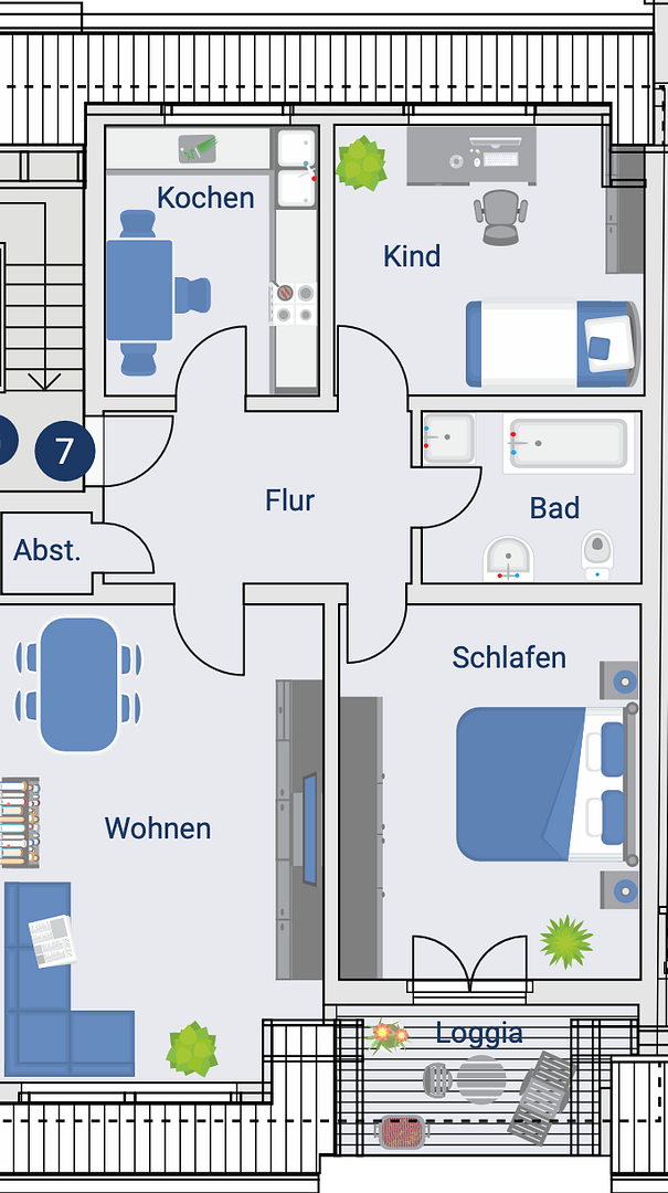Helle 3 Zimmer Wohnung in Recklinghausen – Alte Grenzstraße 189, 45663 Recklinghausen – Vorschaubild 21