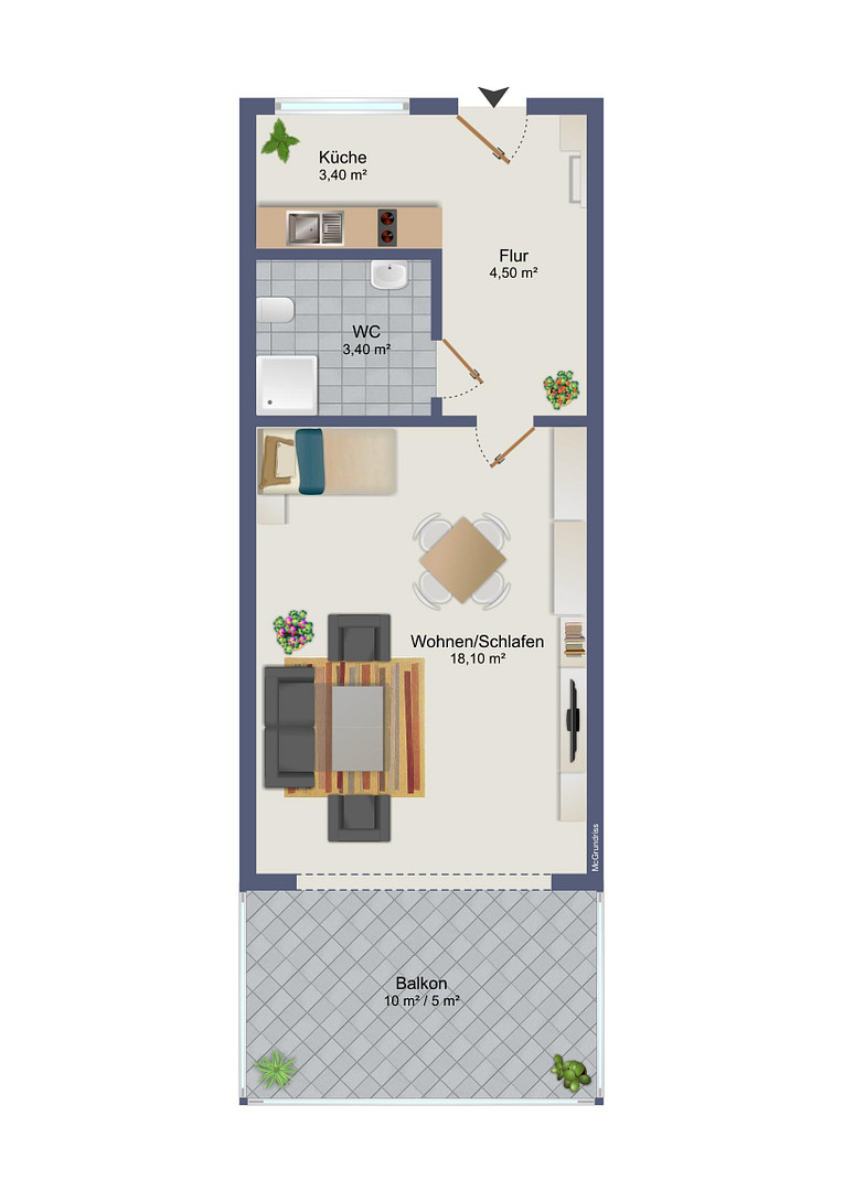 Großes, helles Apartment in Solln zu vermieten – Foto 11