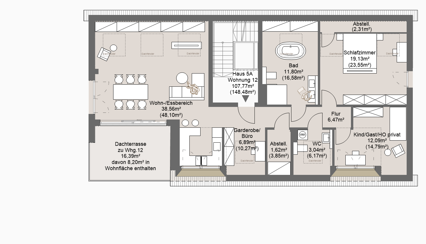 Tolle Penthouse-Wohnung - Top ausgestattet in ruhiger Lage in Grafing b. München – Grafing bei München – Vorschaubild 4