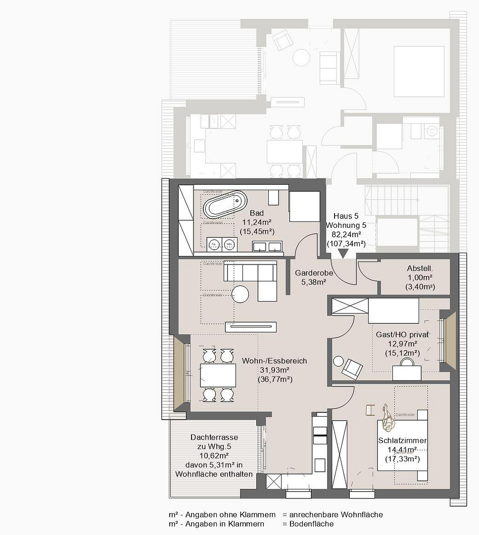 Neubau 3-Zimmer Dachgeschoss-Wohnung in Grafing - top Ausführung - barrierefrei – 85567 Grafing bei München – Vorschaubild 6