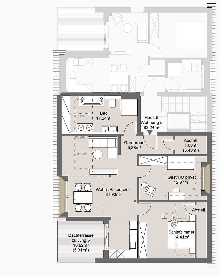 Neubau 3-Zimmer Dachgeschoss-Wohnung in Grafing - top Ausführung - barrierefrei – Grafing bei München – Vorschaubild 3