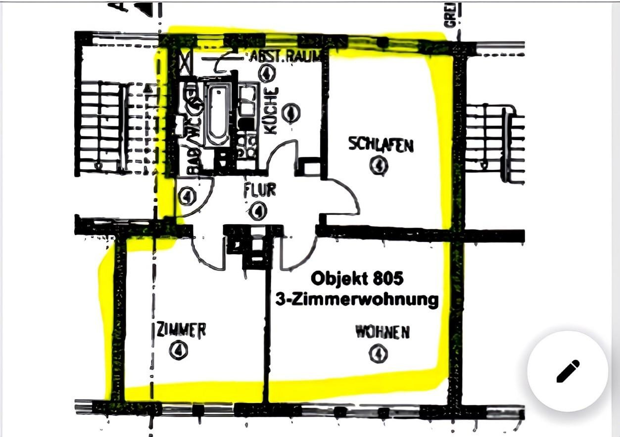 Sehr gut gelegene 3-Zimmer-Wohnung – Augsburger Straße 9, 70374 Stuttgart(Bad Cannstatt) – Vorschaubild 8