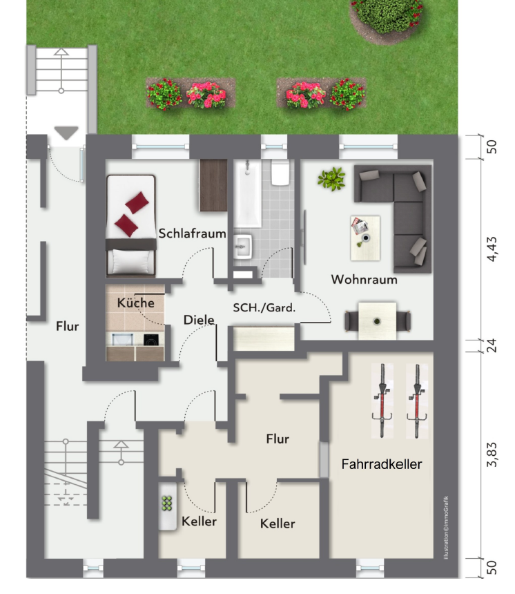 Charmante 1,5-Zimmer-Wohnung in Sülz – Foto 8