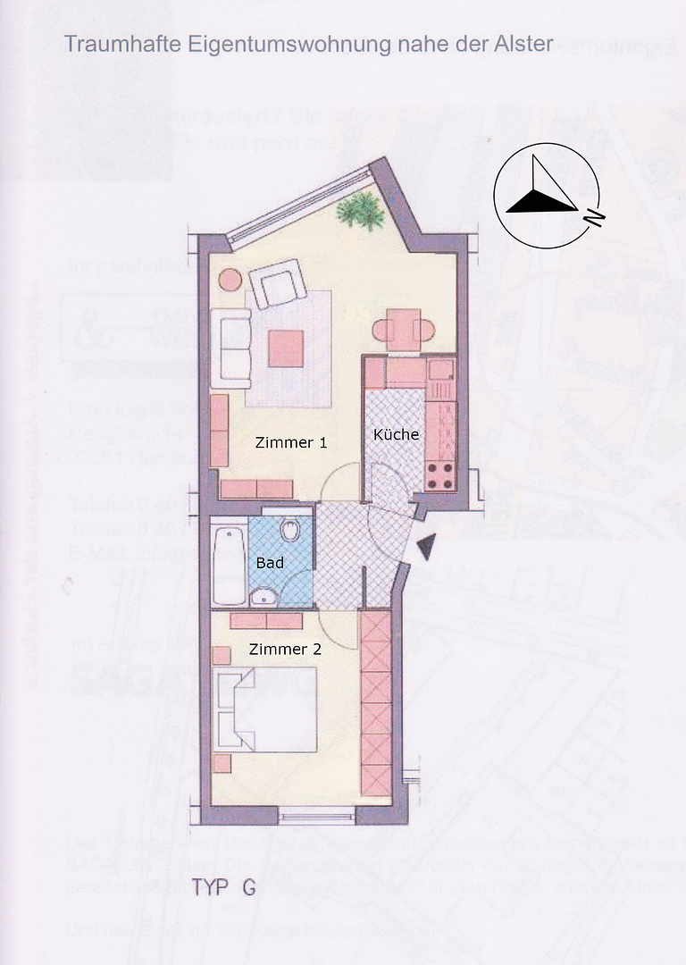 2-Zi.-Wohnung nahe St. Georg & Alster | Süd-West | modernisiert | 44 m² – Hamburg(Hohenfelde) – Vorschaubild 11