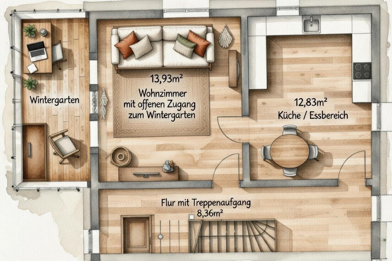 Historisches Fachwerkhaus von 1719 – hochwertig saniert, Wintergarten & Sonnenhaus-Energie – Pflaumbachstraße 22, 63762 Großostheim(Pflaumheim) – Vorschaubild 13