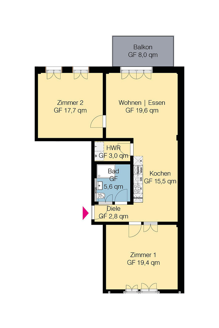 OG Wohnung Balkon  I NACHHALTIGSTE Immobilie Wolfsburgs, Lehmbau, PV - Autarkie und Appsteuerung – Am Küsterberg 6B, 38442 Wolfsburg Ehmen(Ehmen) – Vorschaubild 22