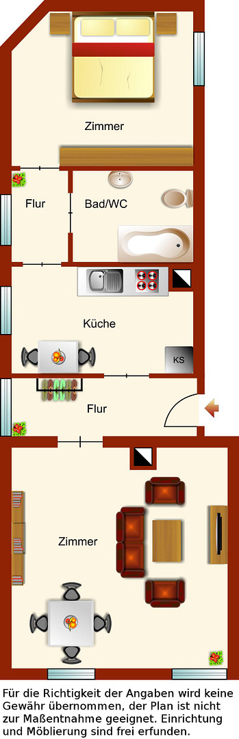 Gepflegte, gut geschnittene 2-Zimmer-Wohnung nähe Stadtpark – Fürth – Vorschaubild 16