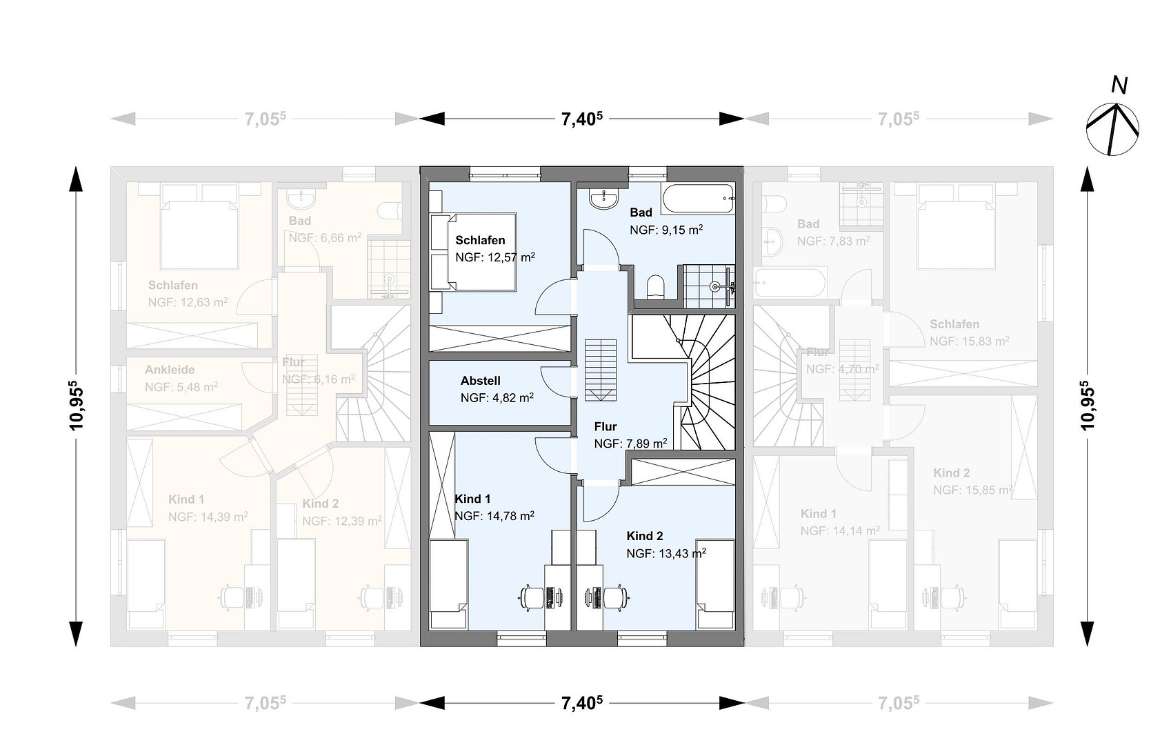 NEUBAU Reihenhaus in TOP Lage mit Ausbaureserve in Rosdorf – Rosdorf – Vorschaubild 12