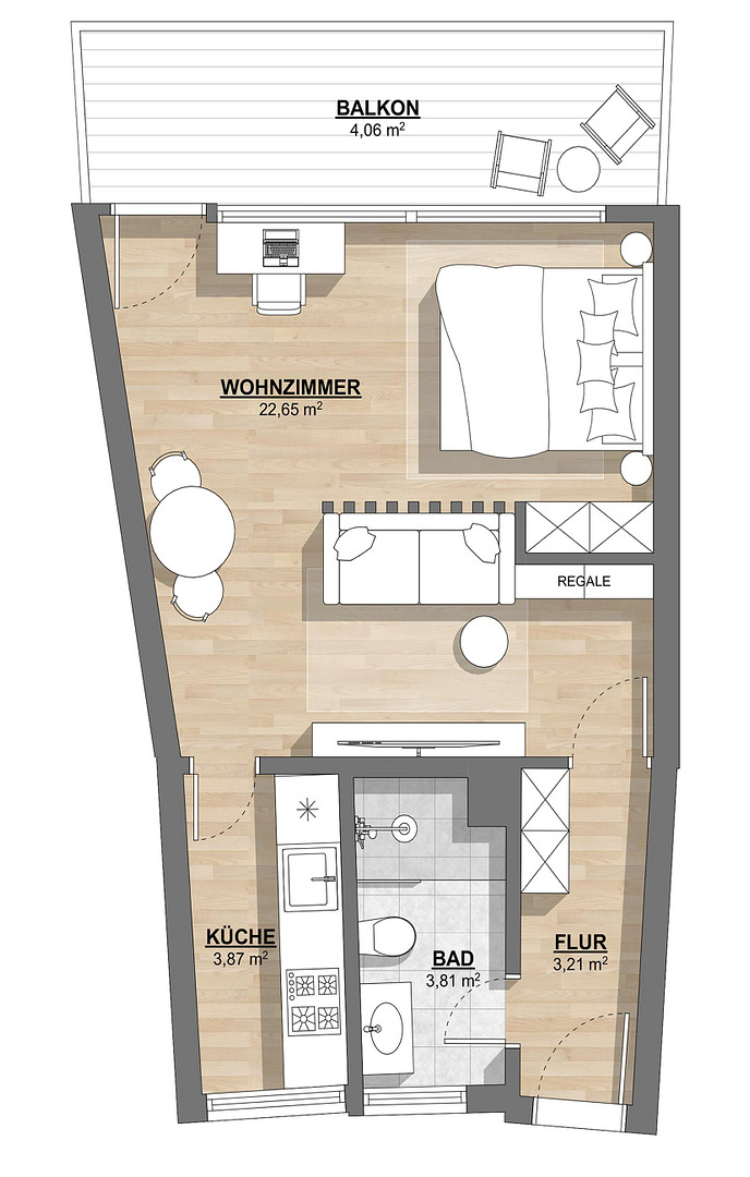 Neuwertiges Apartment mit Panorama-Balkon in Erlangen Provisionsfrei – Dechsendorfer Straße 2, 91054 Erlangen – Vorschaubild 18