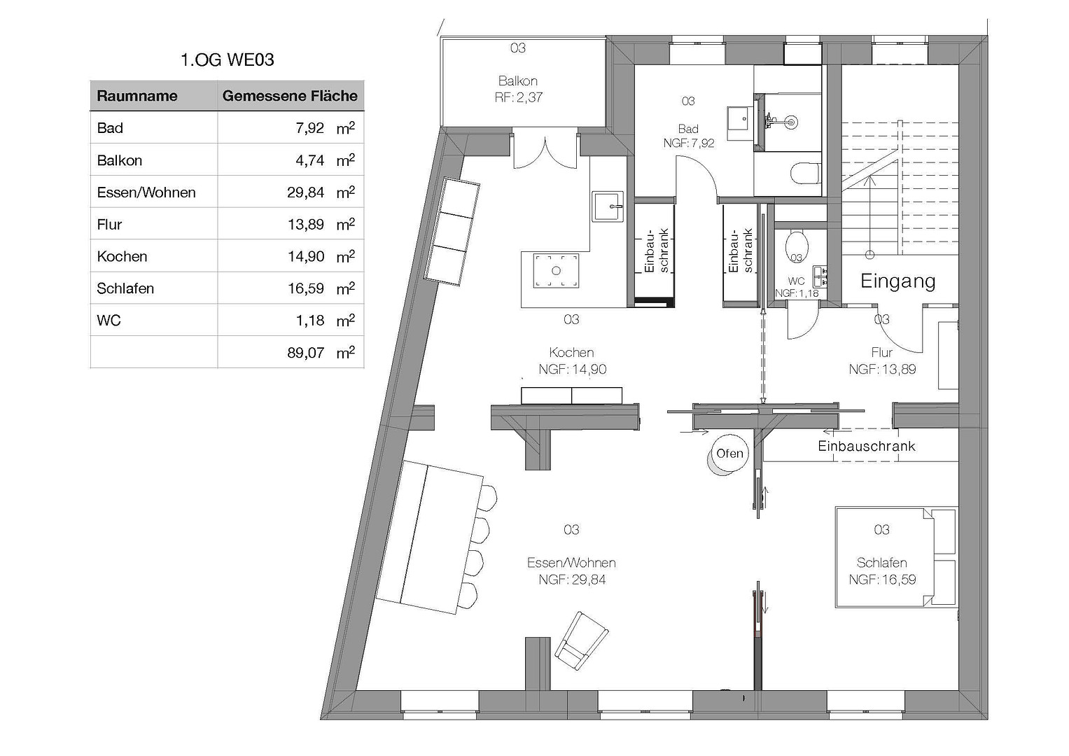 Attraktive 2 Zimmer Wohnung im 1. OG Johannesviertel in Darmstadt – Kahlertstraße 17, 64293 Darmstadt – Vorschaubild 14