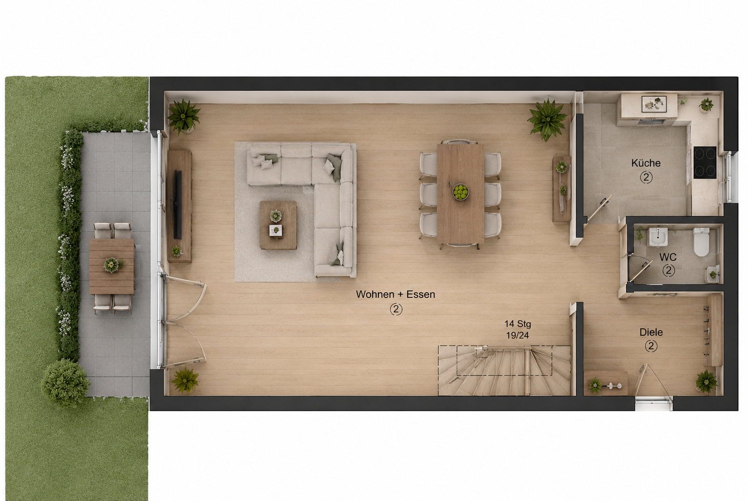 Großzügige 125 m² Maisonette im Bauhausstil – Loggia mit Weitblick – bezugsfrei ab sofort – Aachen – Vorschaubild 11