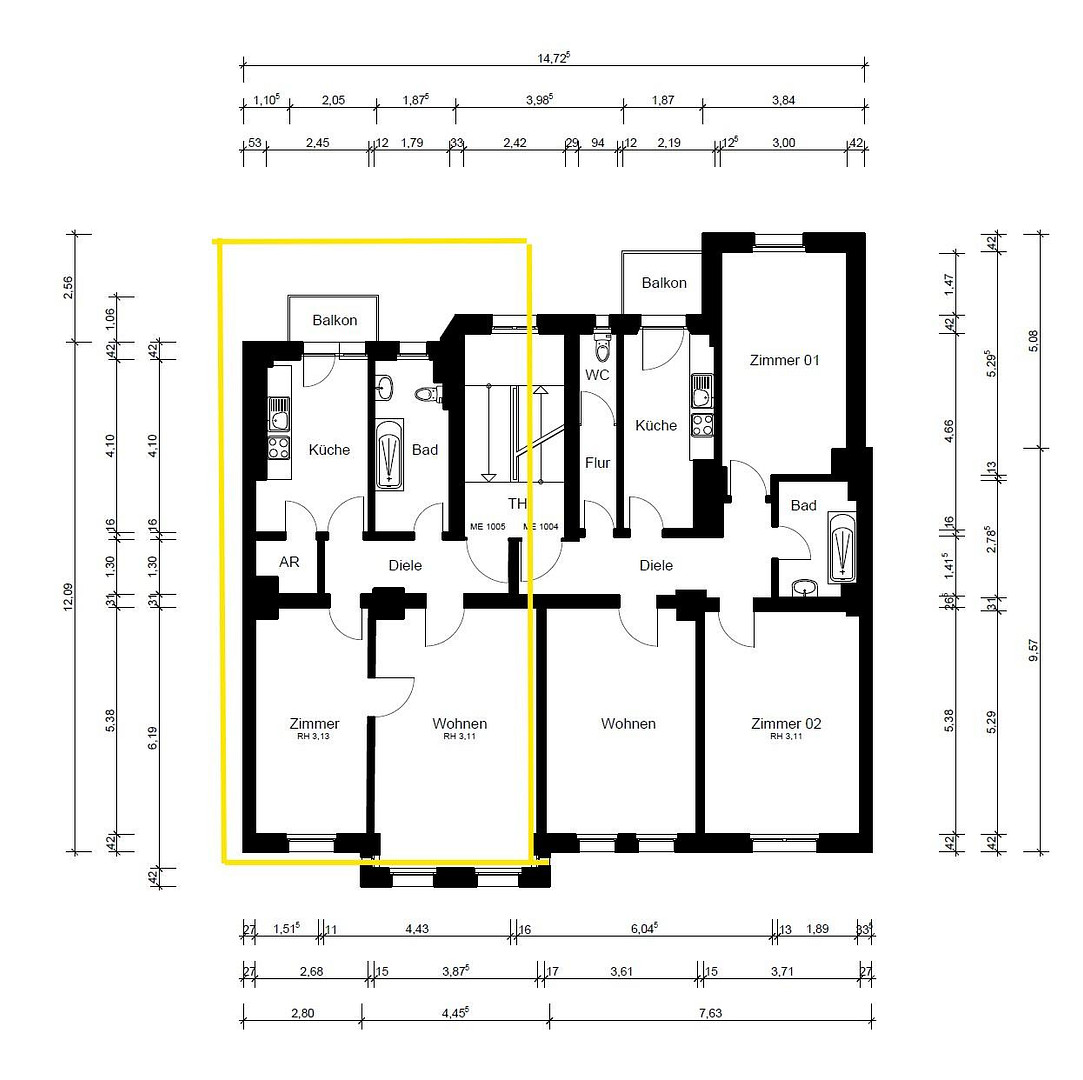* Provisionsfrei! 2 Zimmer, top saniert, Balkon & Altbaucharme im Szeneviertel Gostenhof! * – Schreyerstraße 16, 90443 Nürnberg(Gostenhof) – Vorschaubild 15