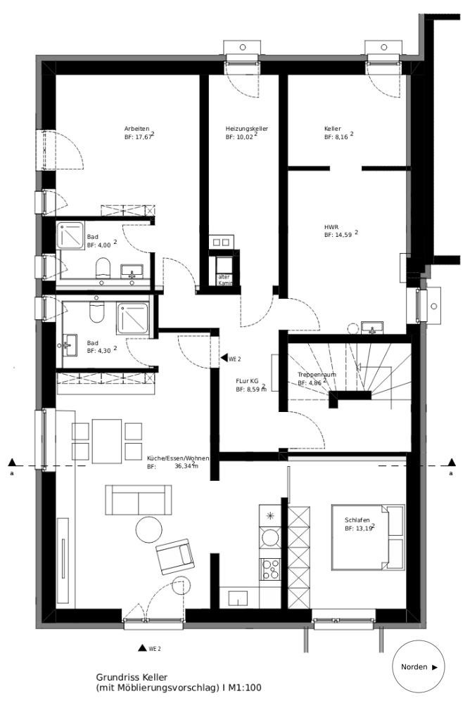 Provisionsfreies KFW55 Ausbauhaus: Architekten 2FH trifft auf 750m² Natur mit Gestaltungsmöglichkeit – Rödermark(Bienengarten) – Vorschaubild 17