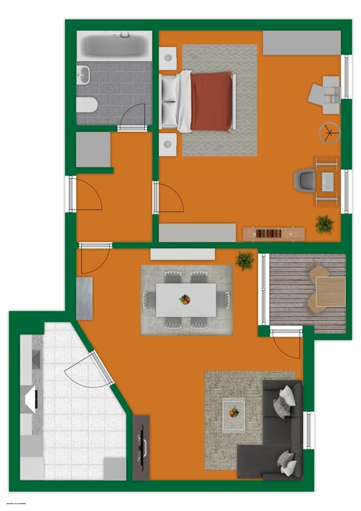 Erstbezug nach Kernsanierung: 2,5-Zi.-Wohnung mit Balkon und Tiefgarage (+Aufzug) – Hauptstrasse 160, 79576 Weil am Rhein – Vorschaubild 2